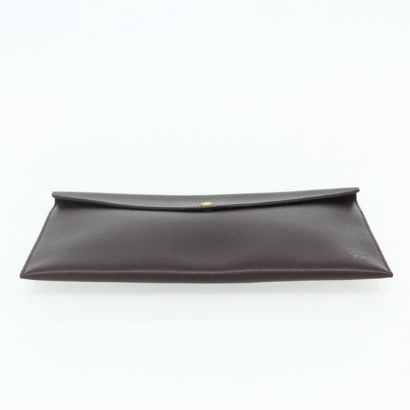 LOUIS VUITTON Taiga Document Case Acajou M99087 LV Auth bs34620