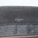 CARTIER Tote Bag Leather Black Gold Auth bs34621-17