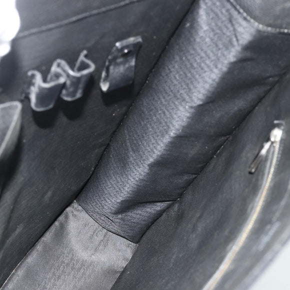 CARTIER Tote Bag Leather Black Gold Auth bs34621