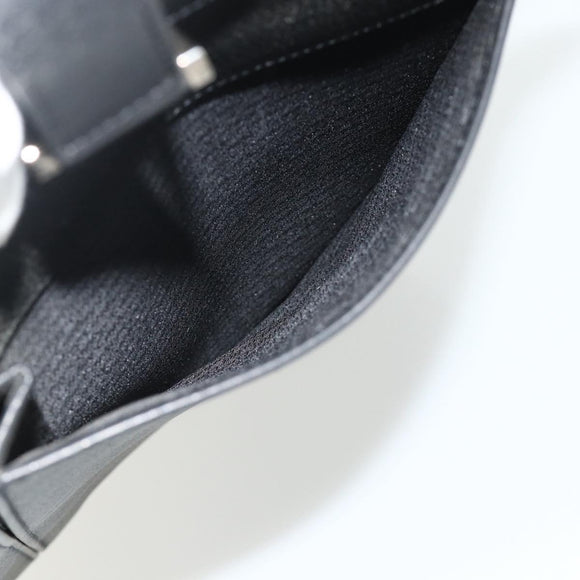 CARTIER Tote Bag Leather Black Gold Auth bs34621