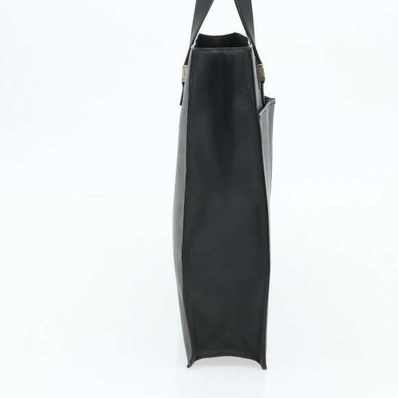 CARTIER Tote Bag Leather Black Gold Auth bs34621