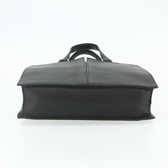 CARTIER Tote Bag Leather Black Gold Auth bs34621