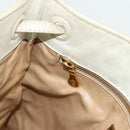 BOTTEGA VENETA INTRECCIATO Shoulder Bag Leather White Gold Auth bs34622-21