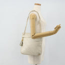 BOTTEGA VENETA INTRECCIATO Shoulder Bag Leather White Gold Auth bs34622-23