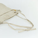 BOTTEGA VENETA INTRECCIATO Shoulder Bag Leather White Gold Auth bs34622-7