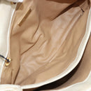 BOTTEGA VENETA INTRECCIATO Tote Bag Leather White Gold Auth bs34623-9