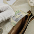 BOTTEGA VENETA INTRECCIATO Tote Bag Leather White Gold Auth bs34623-12