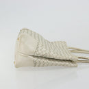 BOTTEGA VENETA INTRECCIATO Tote Bag Leather White Gold Auth bs34623-3