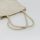 BOTTEGA VENETA INTRECCIATO Tote Bag Leather White Gold Auth bs34623-7