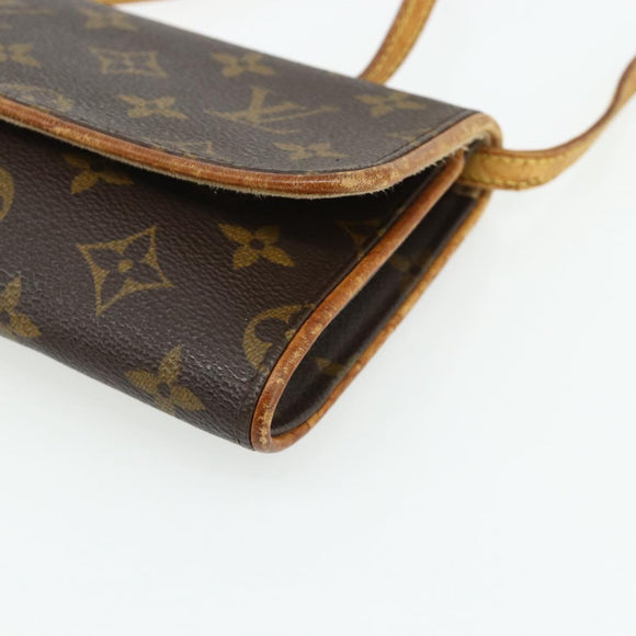 LOUIS VUITTON Monogram Pochette Twin GM Umhängetasche M51852 LV Auth bs34626