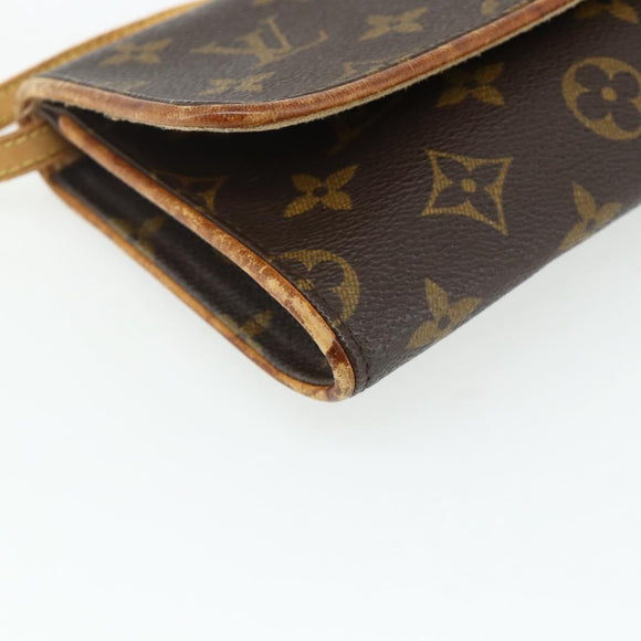 LOUIS VUITTON Monogram Pochette Twin GM Umhängetasche M51852 LV Auth bs34626