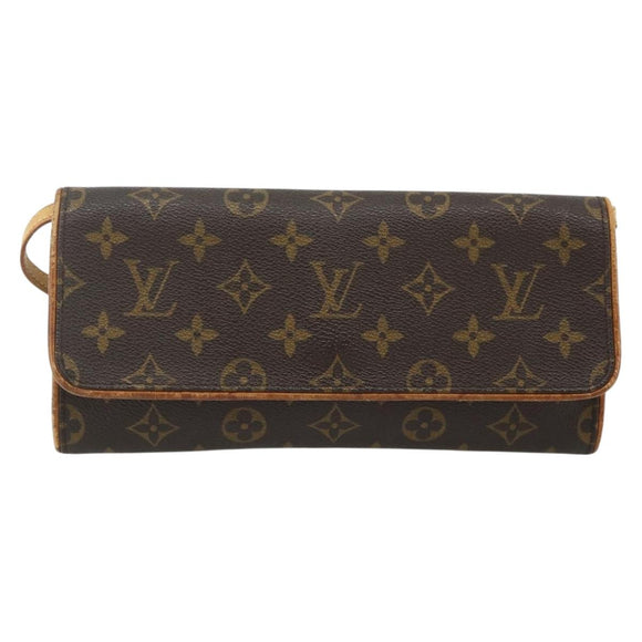 LOUIS VUITTON Monogram Pochette Twin GM Umhängetasche M51852 LV Auth bs34626