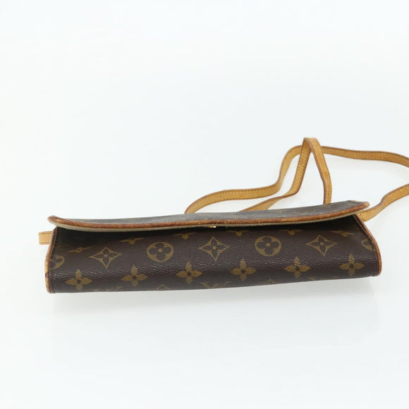 LOUIS VUITTON Monogram Pochette Twin GM Umhängetasche M51852 LV Auth bs34626