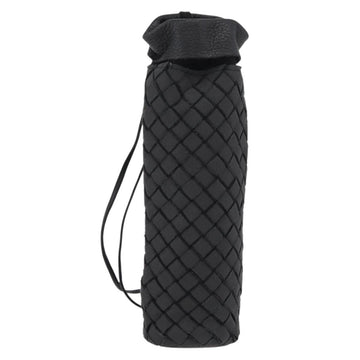 BOTTEGA VENETA INTRECCIATO Shoulder Pouch Leather Gray Auth bs34629A