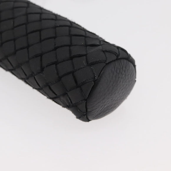 BOTTEGA VENETA INTRECCIATO Shoulder Pouch Leather Gray Auth bs34629A