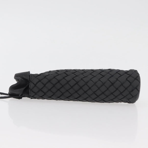 BOTTEGA VENETA INTRECCIATO Shoulder Pouch Leather Gray Auth bs34629A