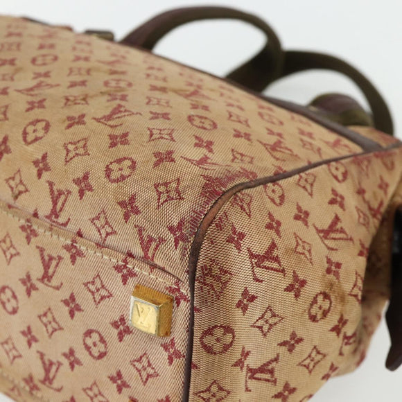 LOUIS VUITTON Monogram Mini Josephine PM Hand Bag Red M92216 LV Auth bs34631