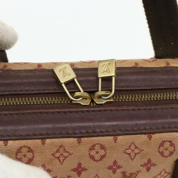 LOUIS VUITTON Monogram Mini Josephine PM Hand Bag Red M92216 LV Auth bs34631