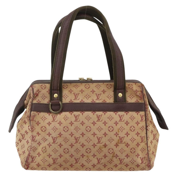 LOUIS VUITTON Monogram Mini Josephine PM Hand Bag Red M92216 LV Auth bs34631