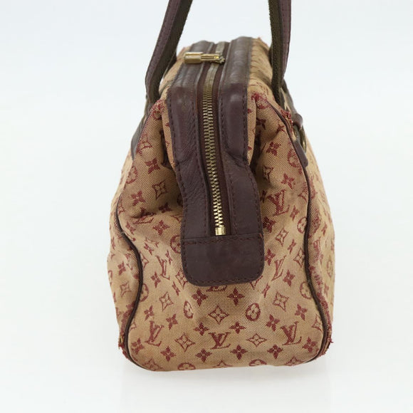 LOUIS VUITTON Monogram Mini Josephine PM Hand Bag Red M92216 LV Auth bs34631