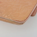 CHANEL Chain Shoulder Bag Patent Leather Pink Silver CC Auth bs34632A-12