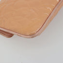 CHANEL Chain Shoulder Bag Patent Leather Pink Silver CC Auth bs34632A-13