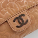 CHANEL Chain Shoulder Bag Patent Leather Pink Silver CC Auth bs34632A-16