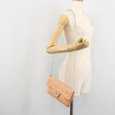 CHANEL Chain Shoulder Bag Patent Leather Pink Silver CC Auth bs34632A-24