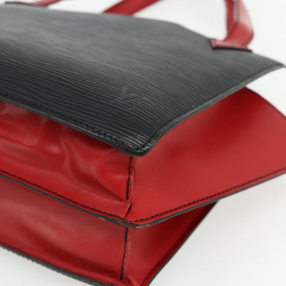 LOUIS VUITTON Epi Bicolor Varenne Hand Bag Black Red M52387 LV Auth bs34633