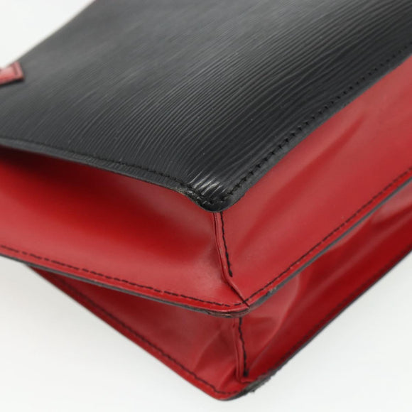 LOUIS VUITTON Epi Bicolor Varenne Hand Bag Black Red M52387 LV Auth bs34633