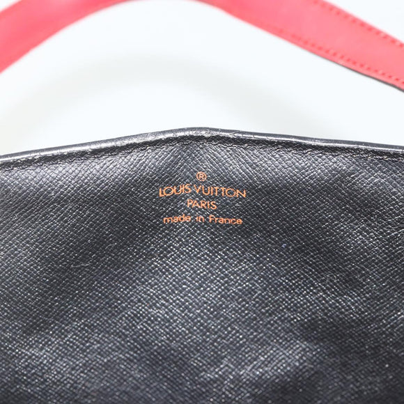 LOUIS VUITTON Epi Bicolor Varenne Hand Bag Black Red M52387 LV Auth bs34633