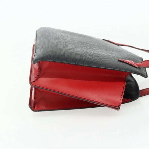 LOUIS VUITTON Epi Bicolor Varenne Hand Bag Black Red M52387 LV Auth bs34633