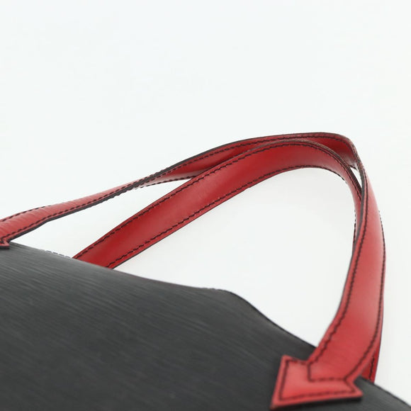 LOUIS VUITTON Epi Bicolor Varenne Hand Bag Black Red M52387 LV Auth bs34633