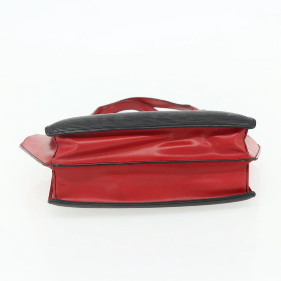 LOUIS VUITTON Epi Bicolor Varenne Hand Bag Black Red M52387 LV Auth bs34633