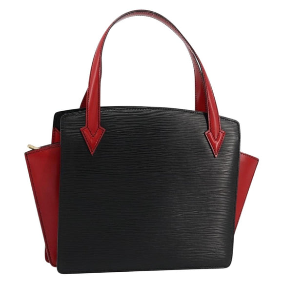 LOUIS VUITTON Epi Bicolor Varenne Hand Bag Black Red M52387 LV Auth bs34634A