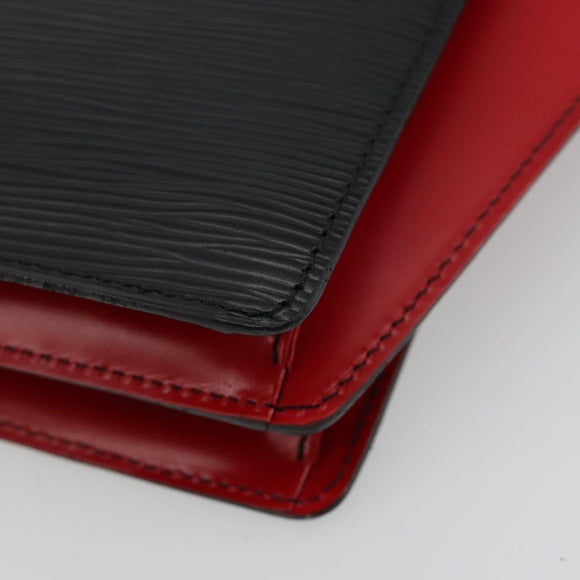 LOUIS VUITTON Epi Bicolor Varenne Hand Bag Black Red M52387 LV Auth bs34634A
