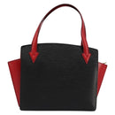 LOUIS VUITTON Epi Bicolor Varenne Hand Bag Black Red M52387 LV Auth bs34634A-3