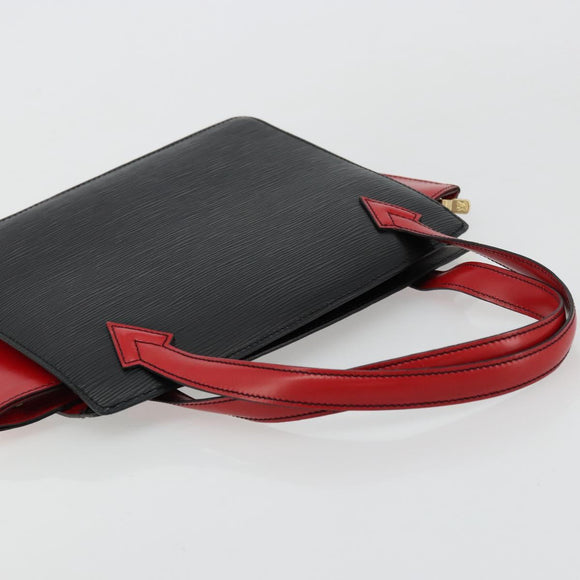 LOUIS VUITTON Epi Bicolor Varenne Hand Bag Black Red M52387 LV Auth bs34634A