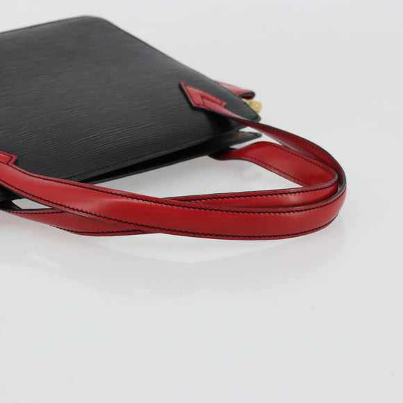 LOUIS VUITTON Epi Bicolor Varenne Hand Bag Black Red M52387 LV Auth bs34634A