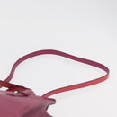 Salvatore Ferragamo Gancini Hand Bag Leather 2way Purple Gold Auth bs34636-15