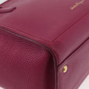 Salvatore Ferragamo Gancini Hand Bag Leather 2way Purple Gold Auth bs34636-9