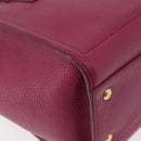 Salvatore Ferragamo Gancini Hand Bag Leather 2way Purple Gold Auth bs34636-17