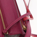 Salvatore Ferragamo Gancini Hand Bag Leather 2way Purple Gold Auth bs34636-10