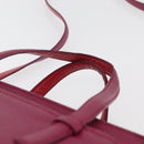 Salvatore Ferragamo Gancini Hand Bag Leather 2way Purple Gold Auth bs34636-14