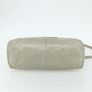 PRADA Handtas Leer 2way Grijs Goud Auth bs34637-5