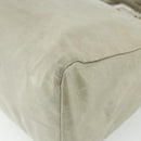 PRADA Handtas Leer 2way Grijs Goud Auth bs34637-17