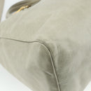 PRADA Handtas Leer 2way Grijs Goud Auth bs34637-18