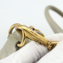 PRADA Handtas Leer 2way Grijs Goud Auth bs34637-21