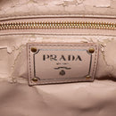 PRADA Handtas Leer 2way Grijs Goud Auth bs34637-22