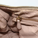 PRADA Handtas Leer 2way Grijs Goud Auth bs34637-25